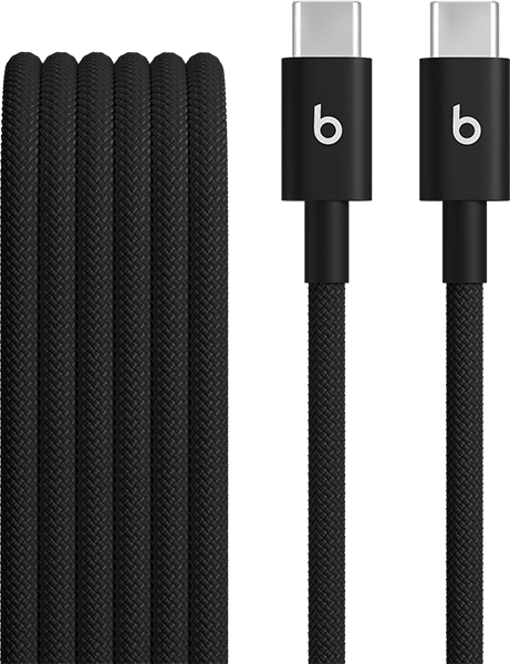 Cable trenzado Beats USB-C a USB-C, negro