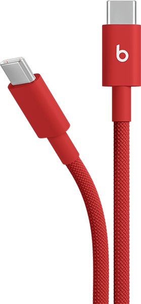 Cable trenzado Beats USB-C a USB-C, rojo rápido