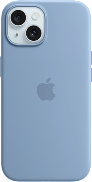 Estuche de silicona con MagSafe para iPhone 15, negro invernal