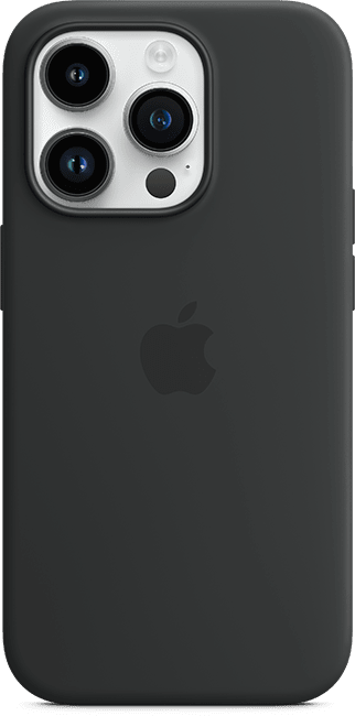 Estuche de silicona con MagSafe para iPhone 14 Pro, medianoche