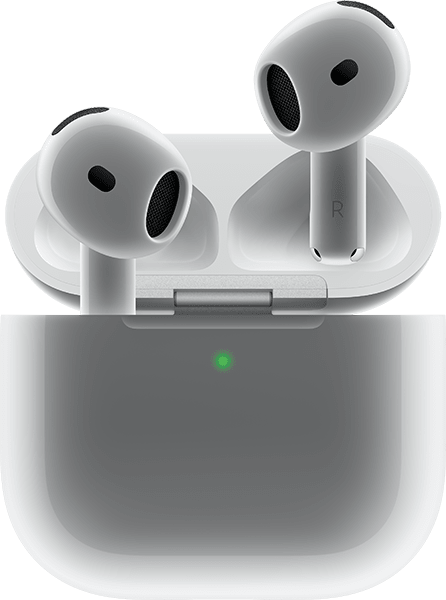 AirPods 4 con Cancelación Activa de Ruido en color blanco