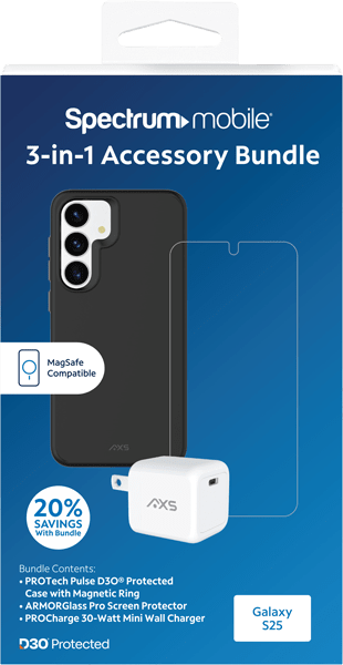 Paquete de accesorios 3 en 1 Samsung Galaxy S25 +, negro