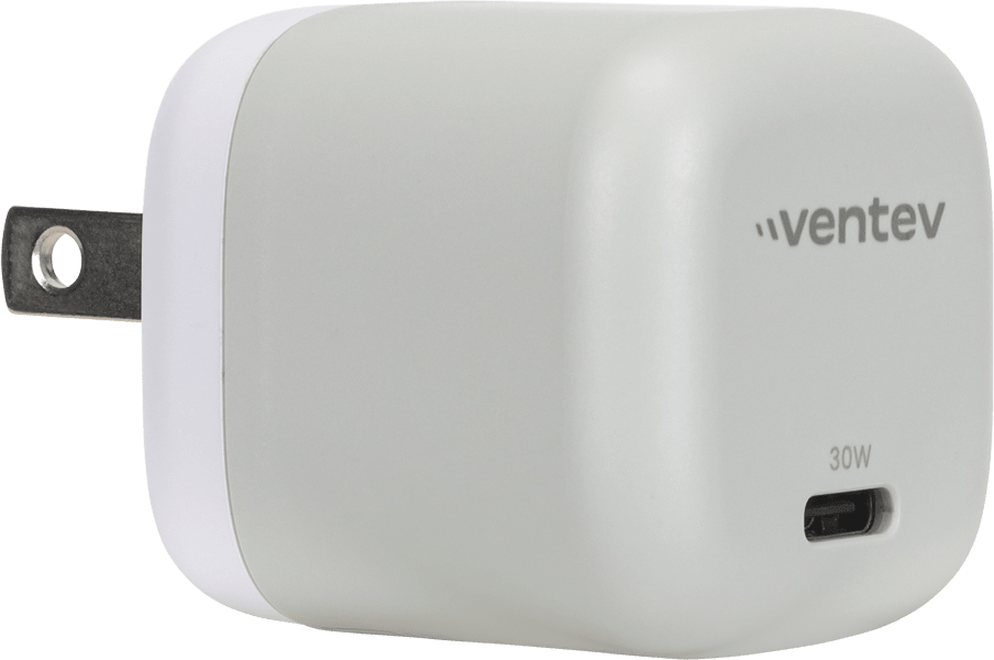 Adaptador de pared de 30 w con cable USB-C a C, blanco